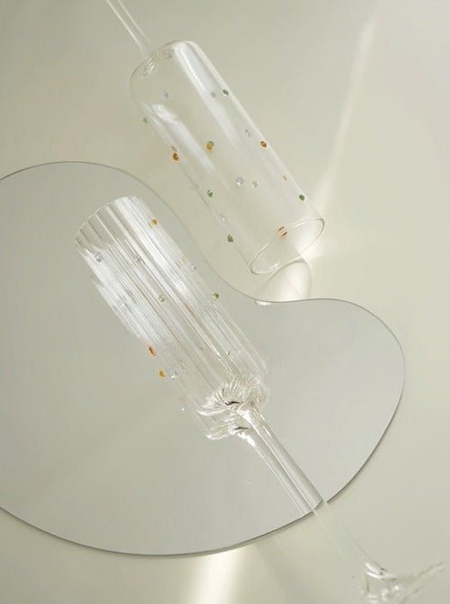 Confetti Glass Champagne Flute Set